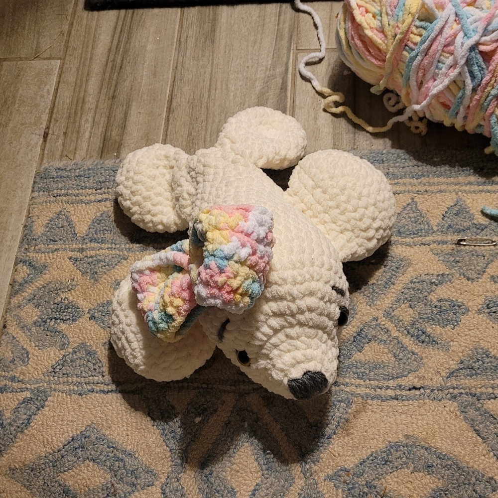 Cream and Pink Cuddly Lamb Plush Toy